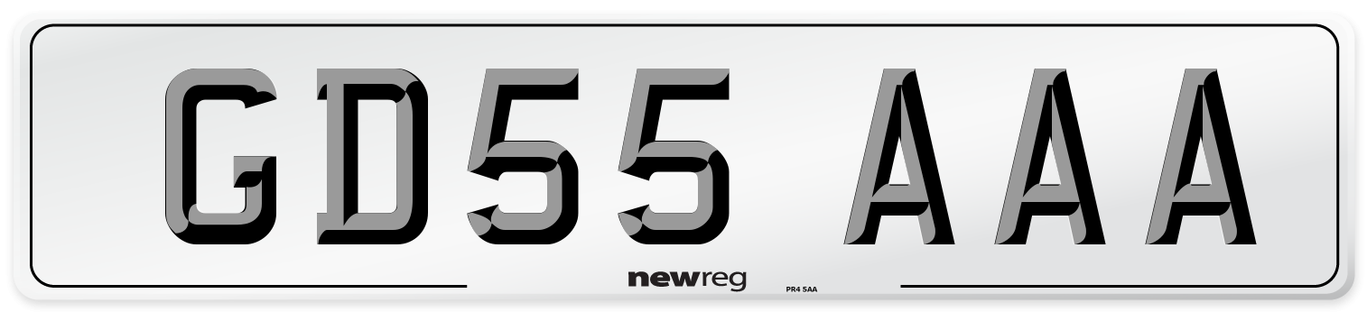 GD55 AAA Number Plate from New Reg